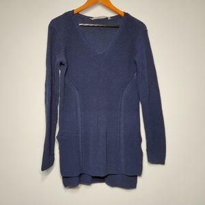 ATHLETA Mesh Knit Pullover v neck Sweater size Small